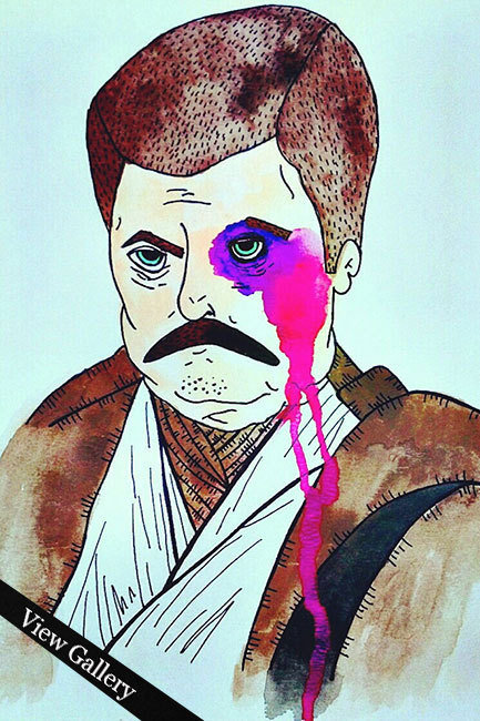 Ron Swanson Obi Wan Kenobi Painting