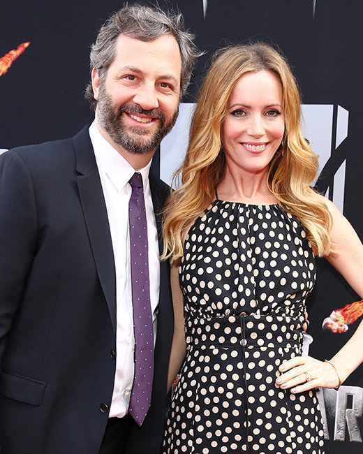 Judd Apatow and Leslie Mann