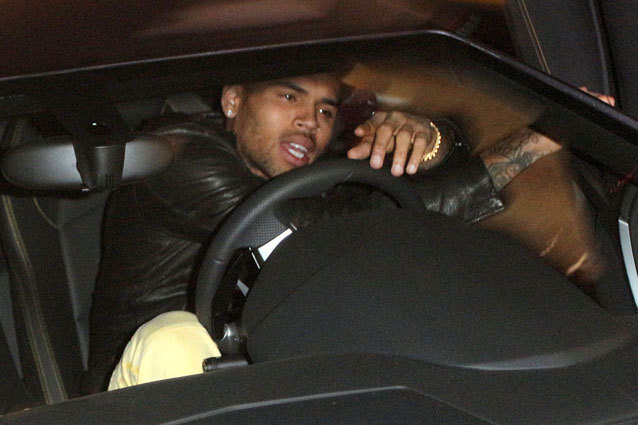 Chris Brown in a car accident