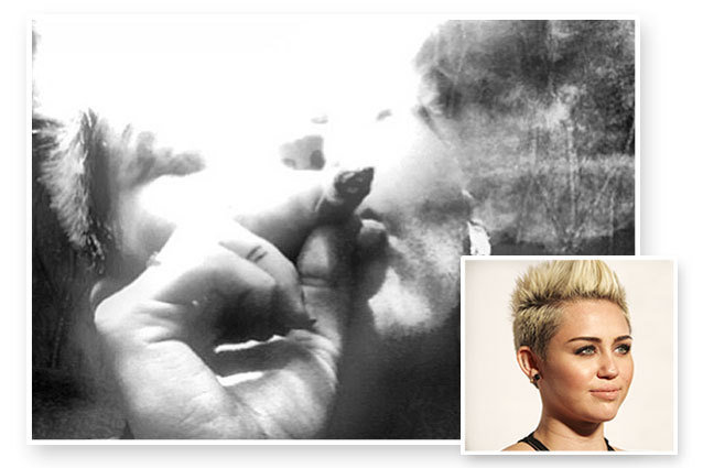 Miley Cyrus smoking weed