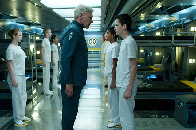 Harrison Ford and Asa Butterfield in Ender's Game