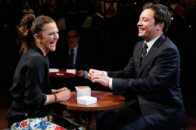 Jimmy Fallon and Drew Barrymore on Late Night