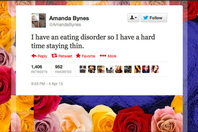 Amanda Bynes Alarming Eating Disorder Tweet Has Us Worried