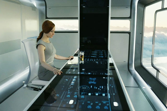 Oblivion Rips Off Minority Report By Giving Andrea Riseborough a Touchpad Computer Console