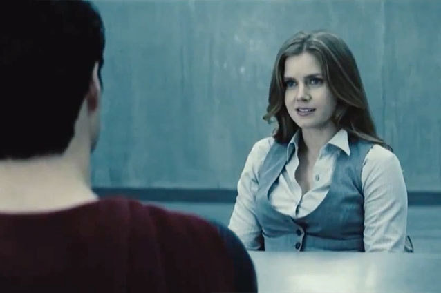 Amy Adams and Henry Cavill as Lois and Clark/Superman in Man of Steel