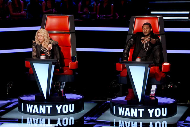 shakira and usher the voice leg