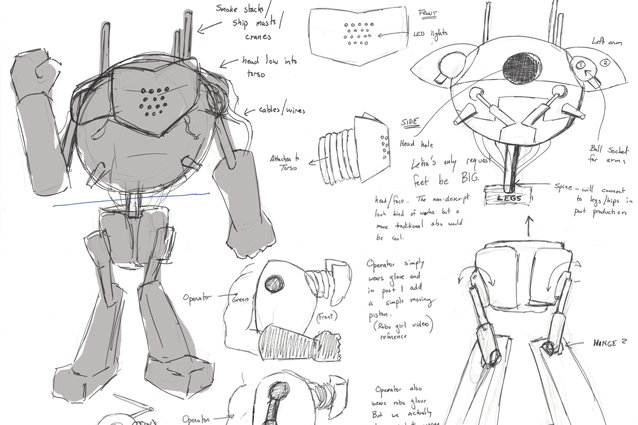 Sketches of the robot