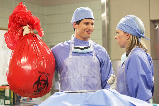 Brooklyn Nine-Nine TV Still, Andy Samberg, Mary Elizabeth Ellis