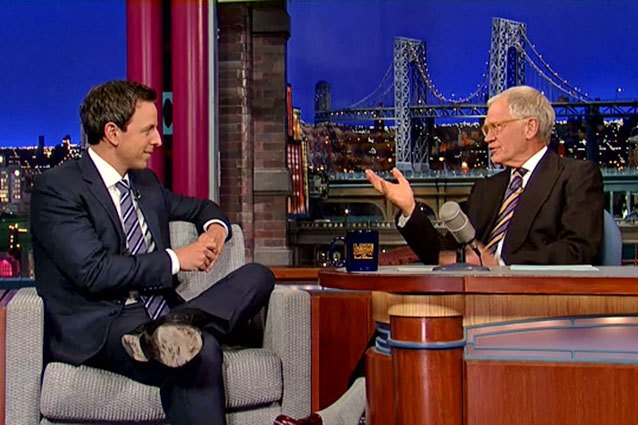 Seth Meyers gets Late-Night Advice From David Letterman