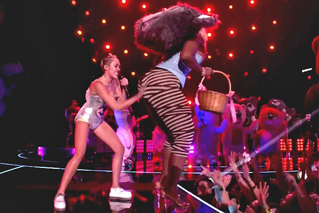 Miley Cyrus performing at this year's AMAs
