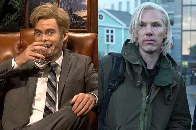 Bill Hader, Benedict Cumberbatch, Julian Assange Impressions