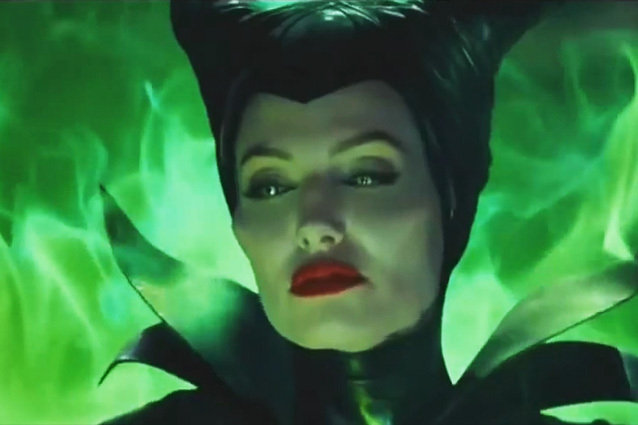 Sleeping Beauty from the eyes of the evil witch 'Maleficent' (Angelina Jolie)