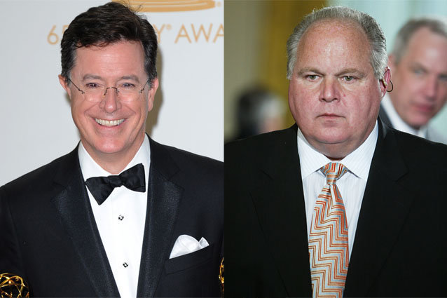 Stephen Colbert and Rush Limbaugh