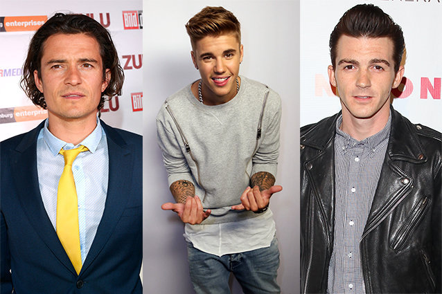 Orlando Bloom, Justin Bieber, Drake Bell