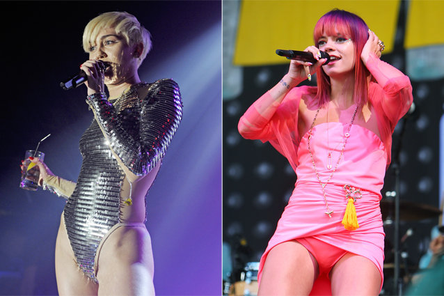 Miley Cyrus and Lily Allen
