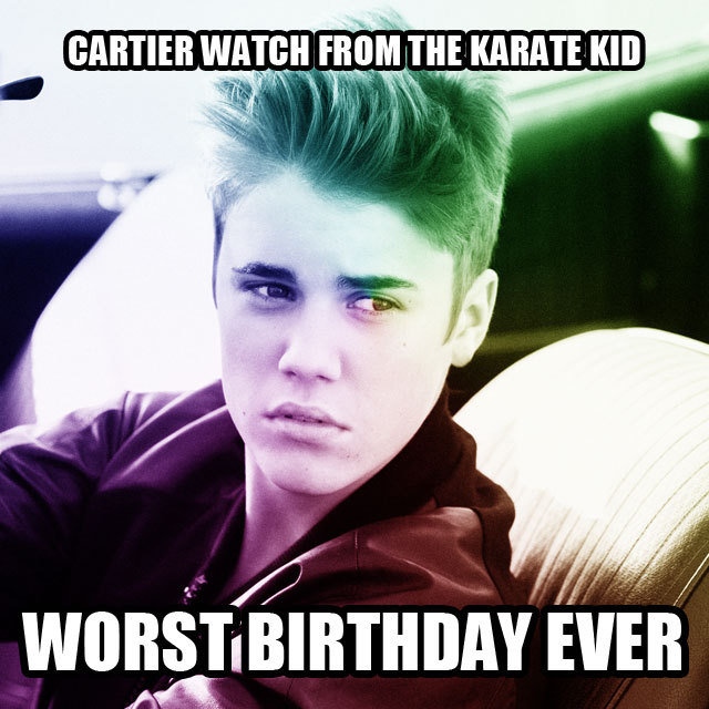 Justin Bieber Worst Birthday Meme