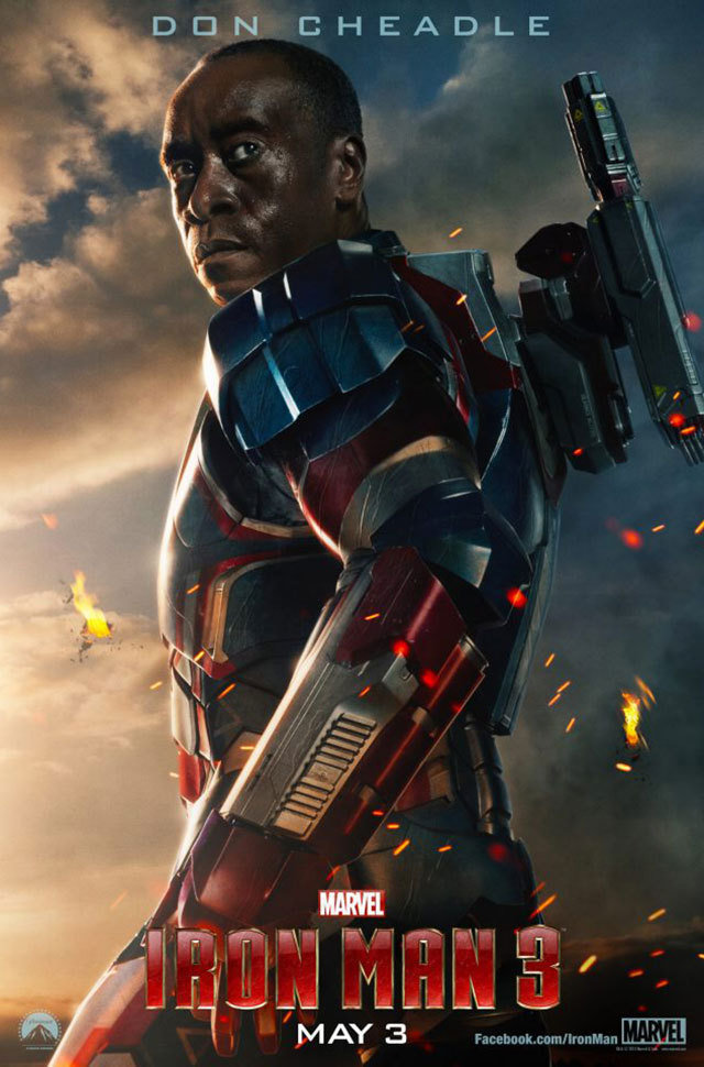 Don Cheadle as Iron Patriot in Iron Man 3