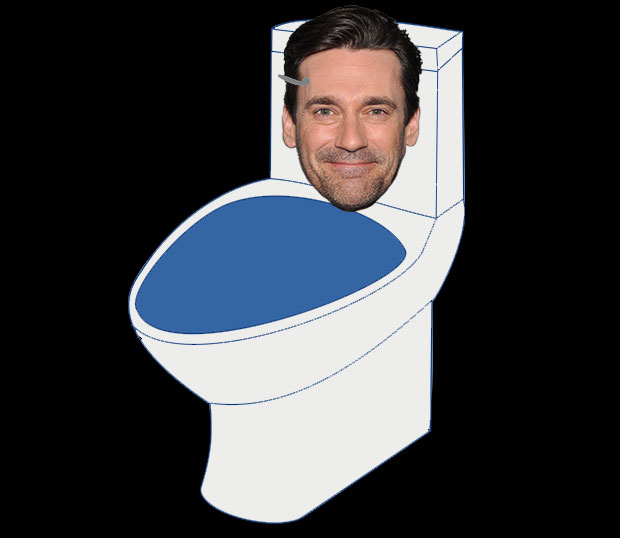 Jon Hamm as a toilet