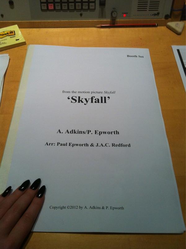 Adele Skyfall Sheet Music