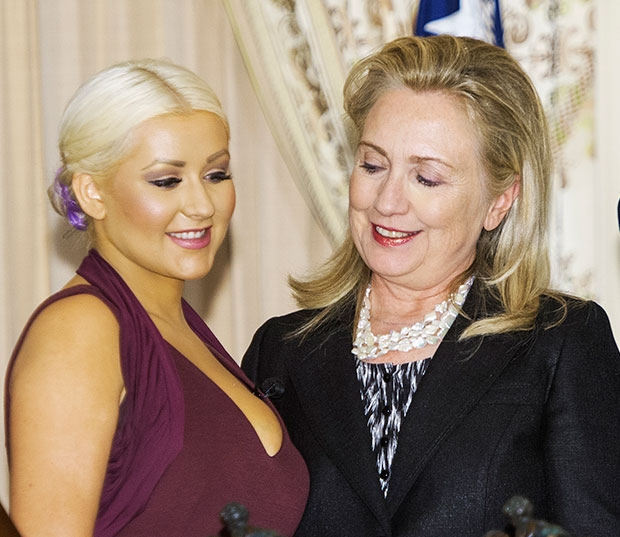 Christina Aguilera Hillary Clinton