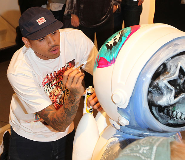 chris brown paints jesus christ