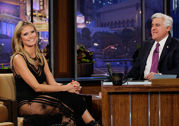 Late Night Last Night Opa Heidi Klum Dances On Tables For Leno