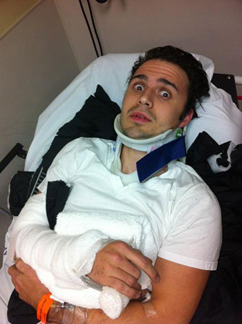 kris allen car crash