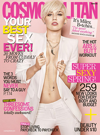 Miley Cyrus on Cosmo cover