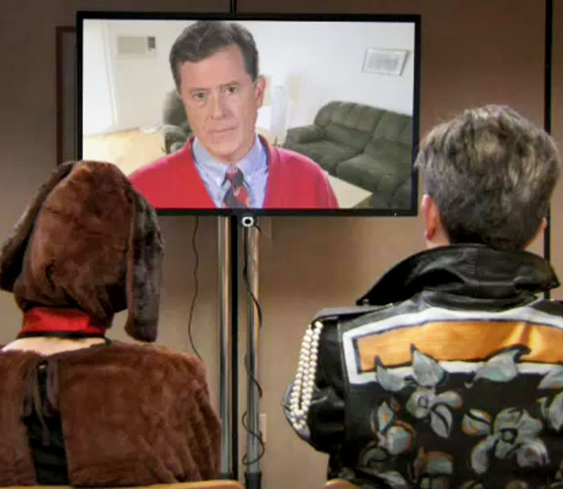 'The Office' Recap Stephen Colbert Skypes In, Andy Checks Out