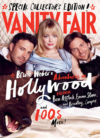 Ben Affleck, Emma Stone, and Bradley Cooper on Vanity Fair's Hollywood Issue
